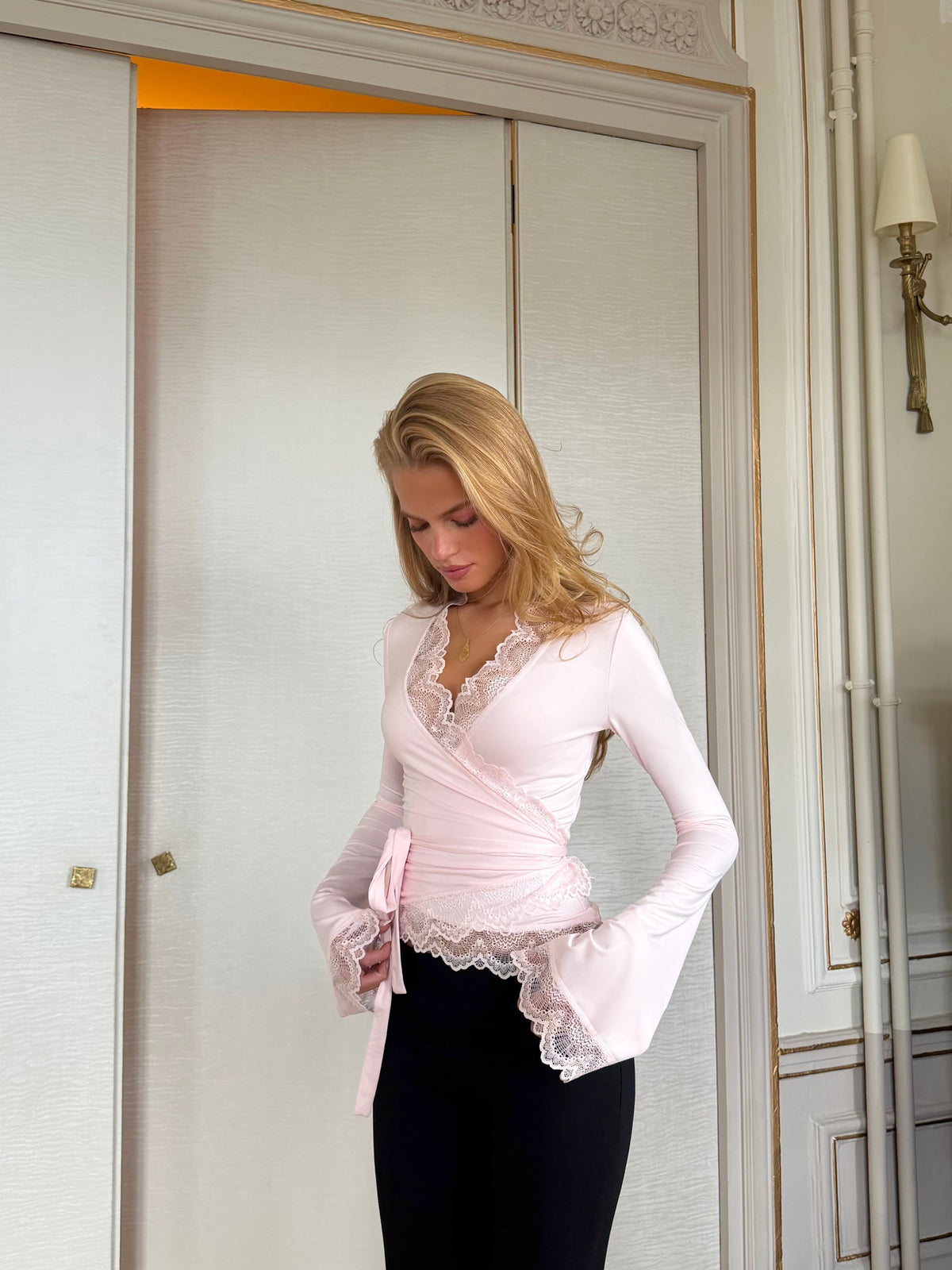 Nouveau top en dentelle basique Ballerina – Rose