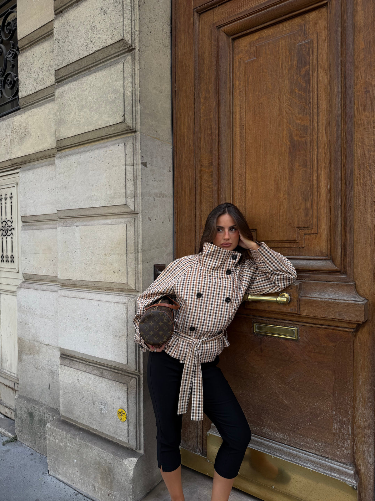 Estelle Plaid Trench