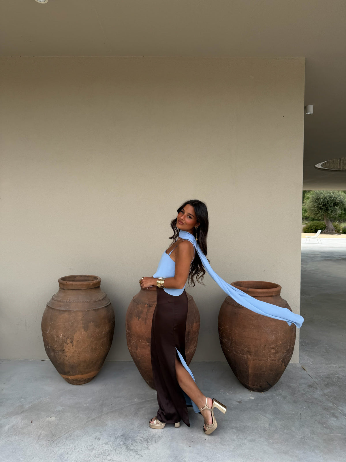 Joanna Dress - Marrone e Blu