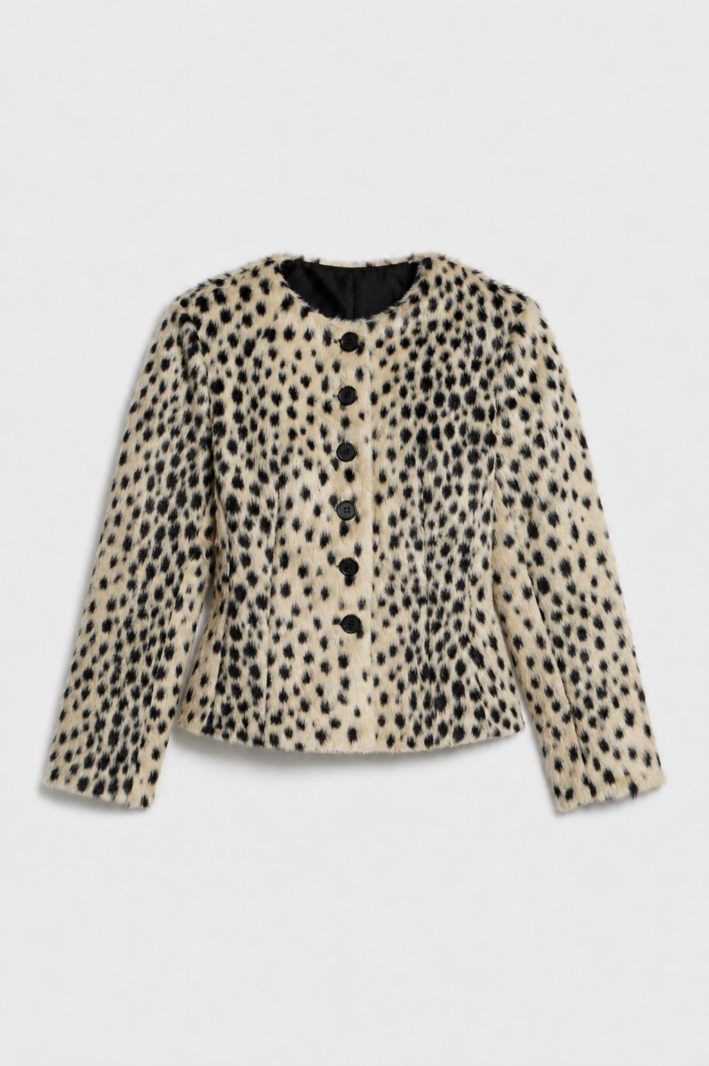Blazer Effet Fourrure Léopard