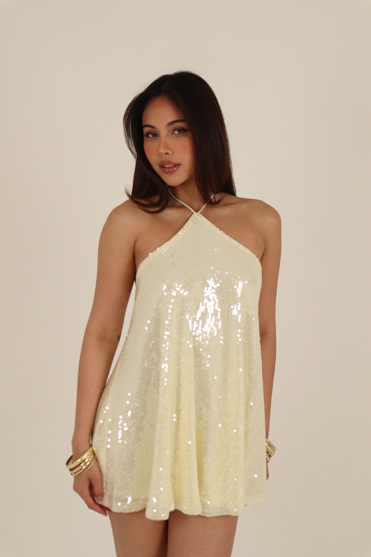 Stella Sequin Mini Dress - Giallo