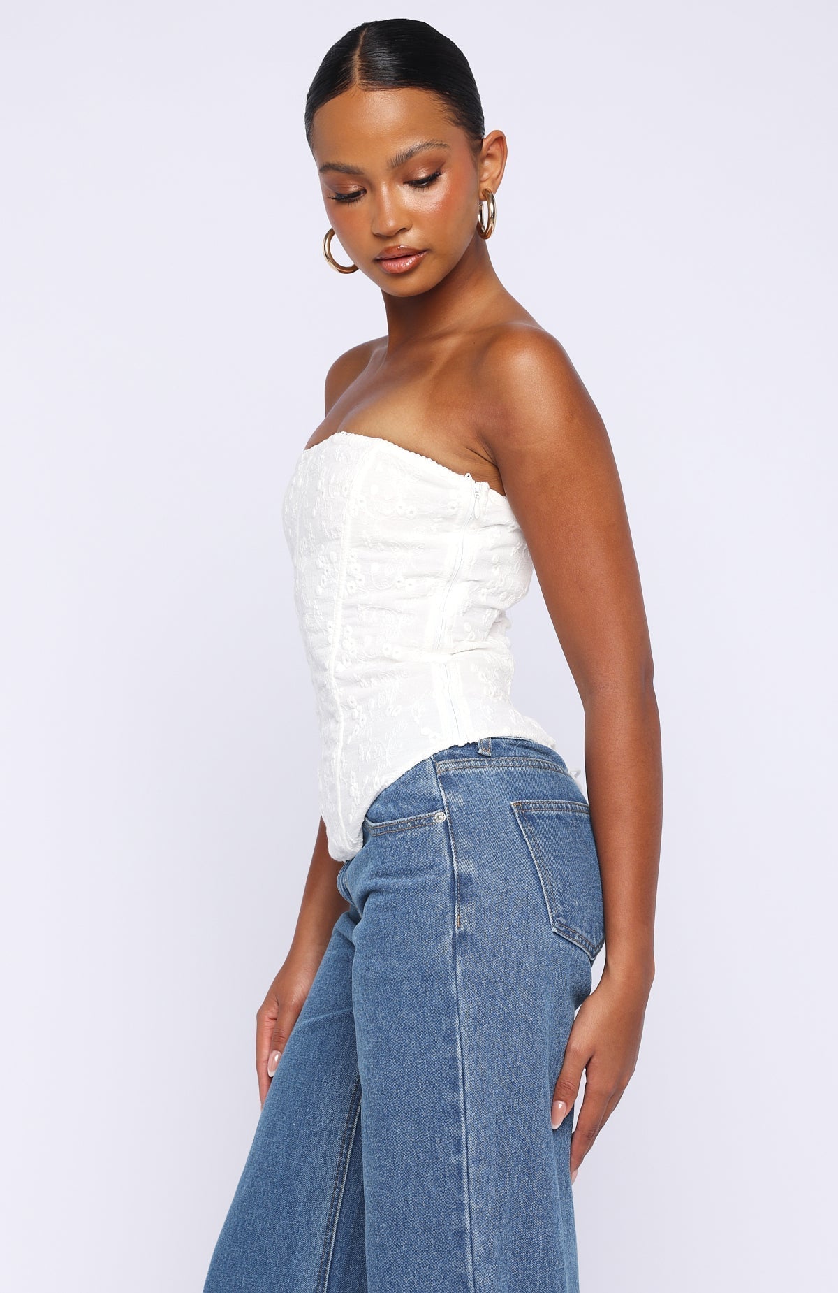 Snowdrop Bustier sans bretelles Blanc