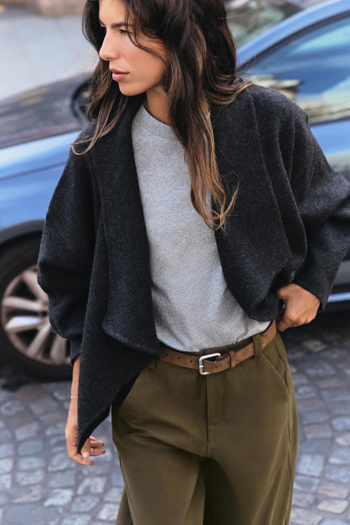 Gilet en maille ouvert