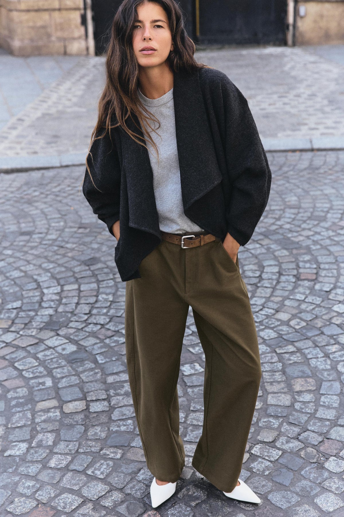 Gilet en maille ouvert