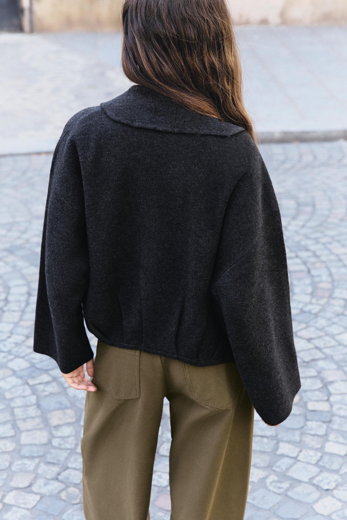 Gilet en maille ouvert