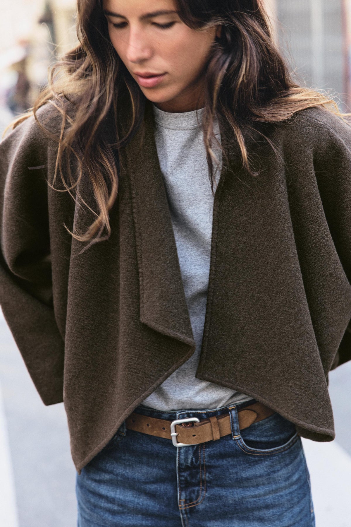 Gilet en maille ouvert