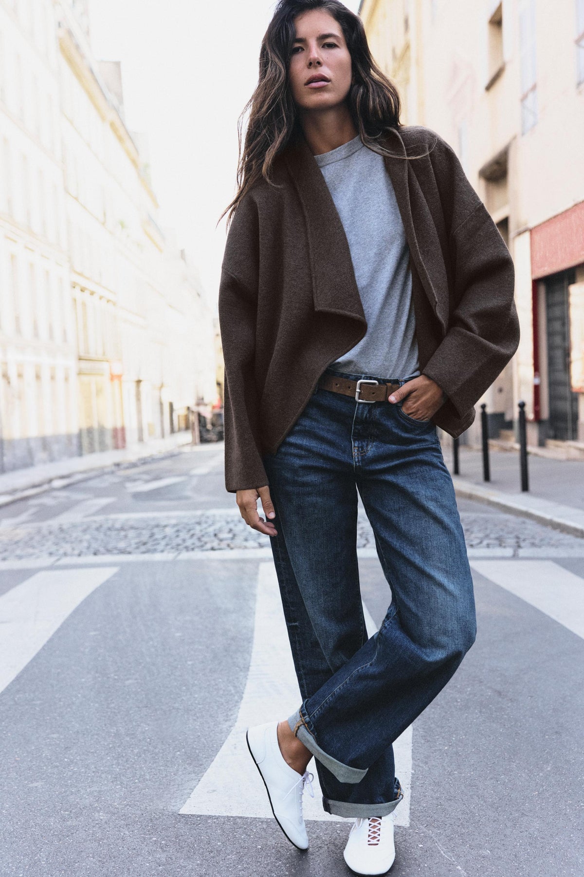 Gilet en maille ouvert