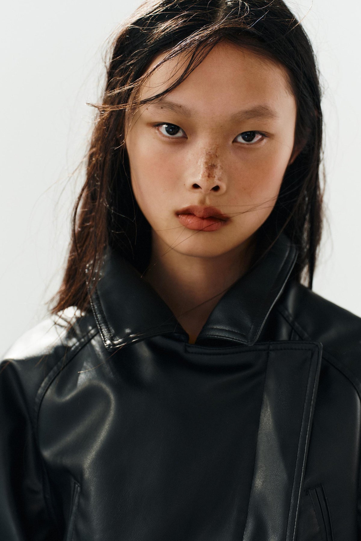 Veste en Similicuir avec Ceinture