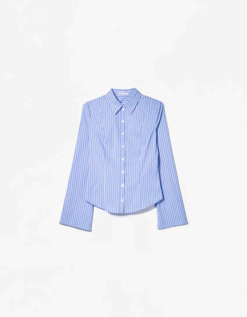 Chemise ajustée à manches évasées