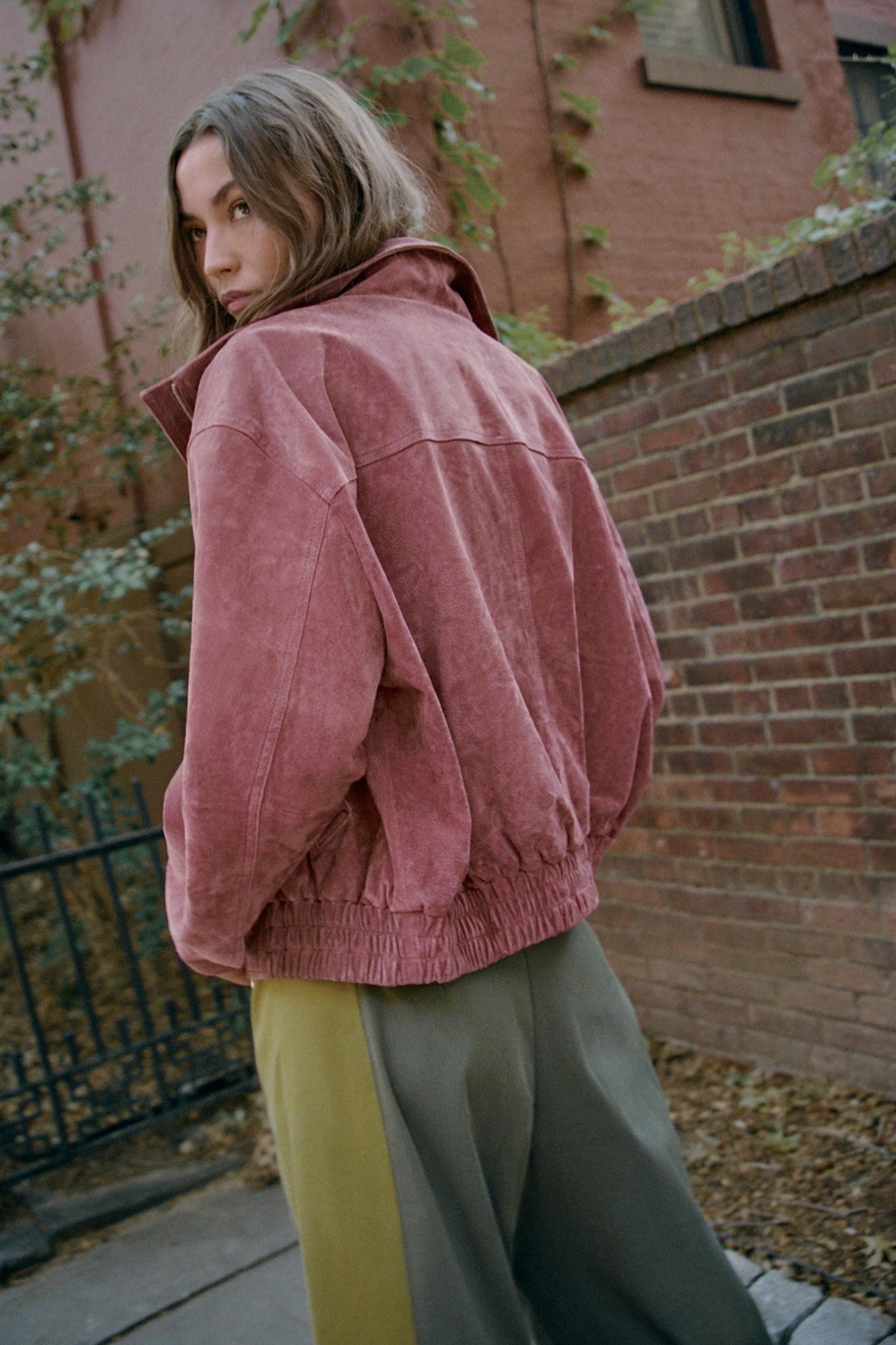 Veste Bombardier en Cuir Souple