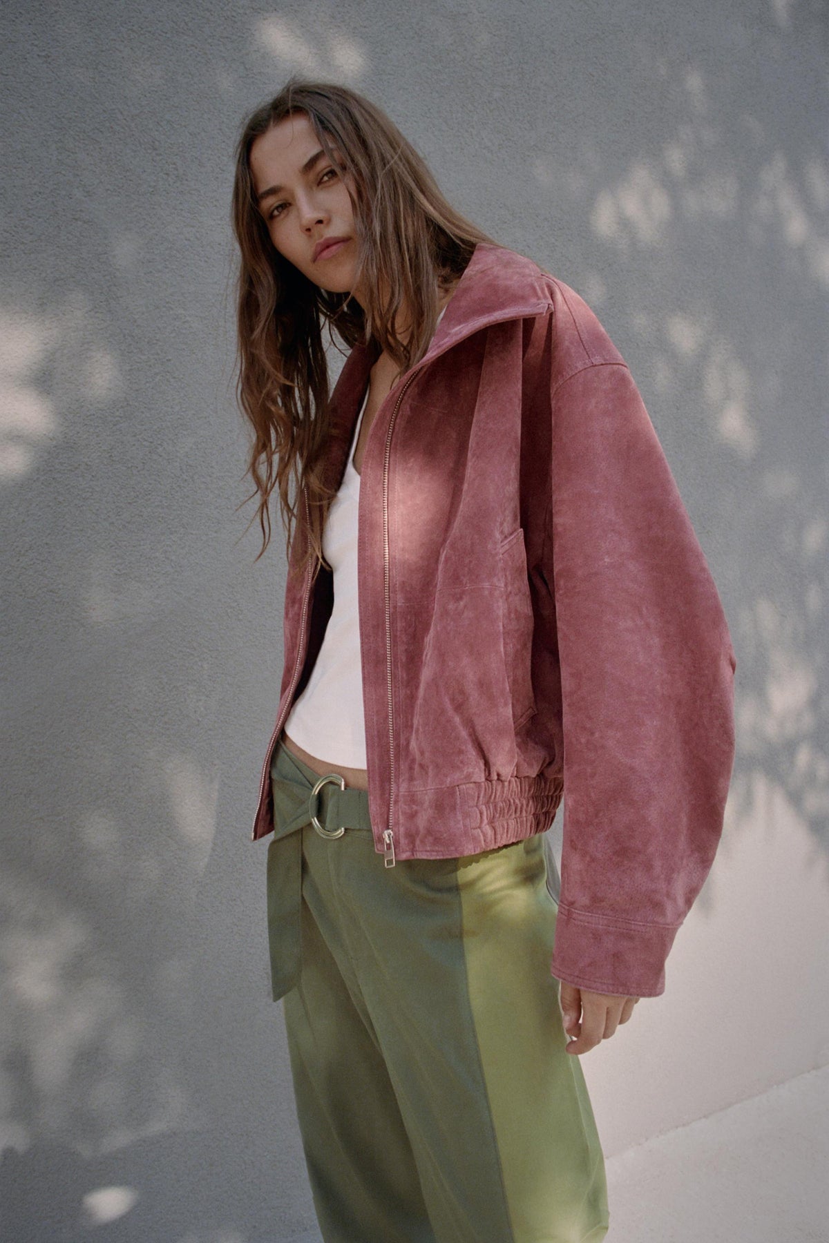 Veste Bombardier en Cuir Souple