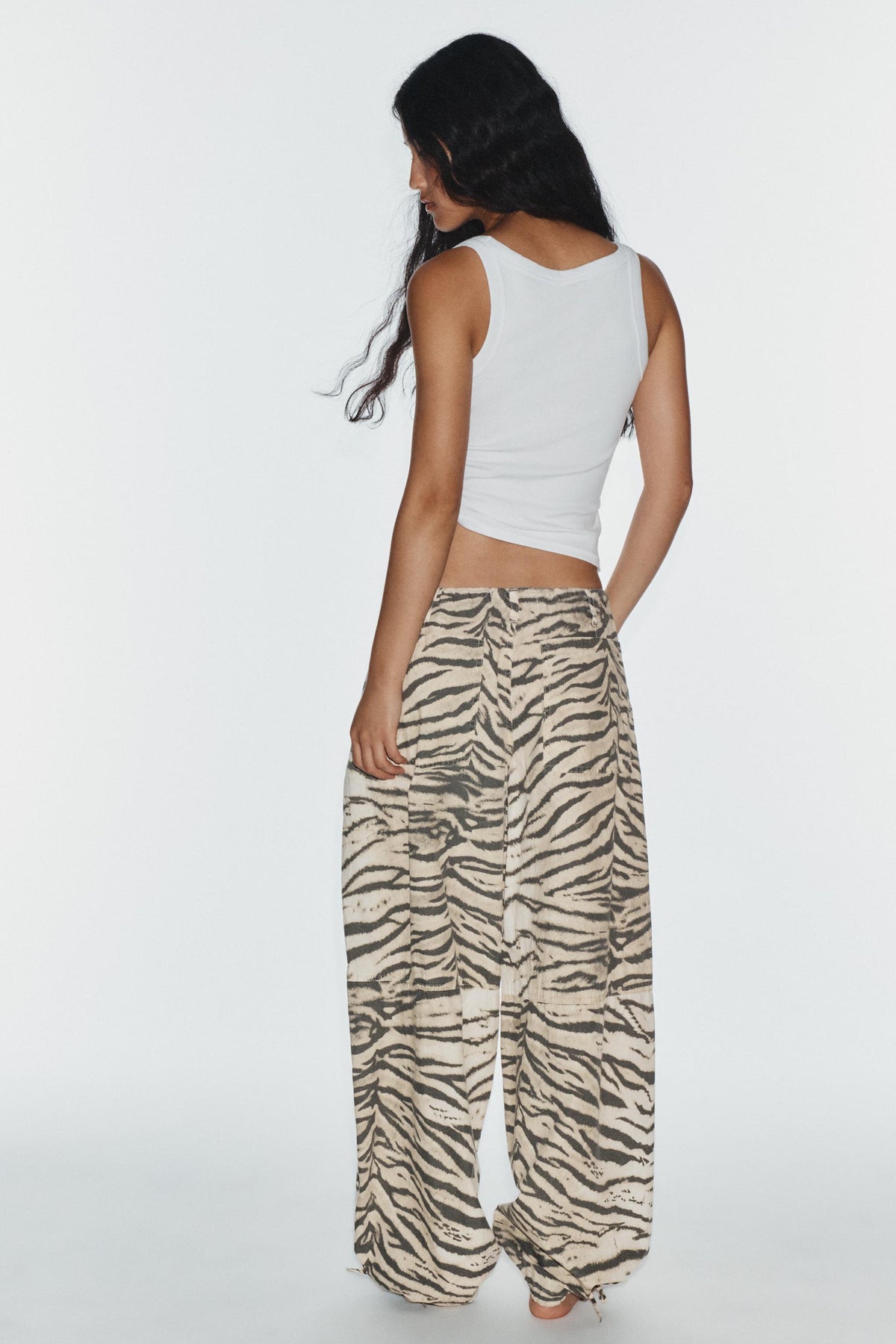 Pantalon Large Imprimé Animalier