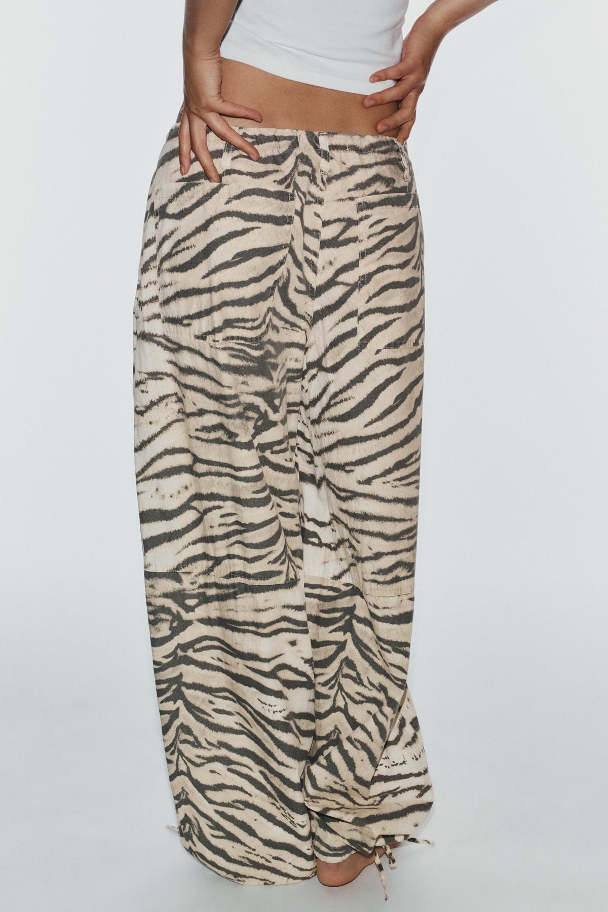 Pantalon Large Imprimé Animalier
