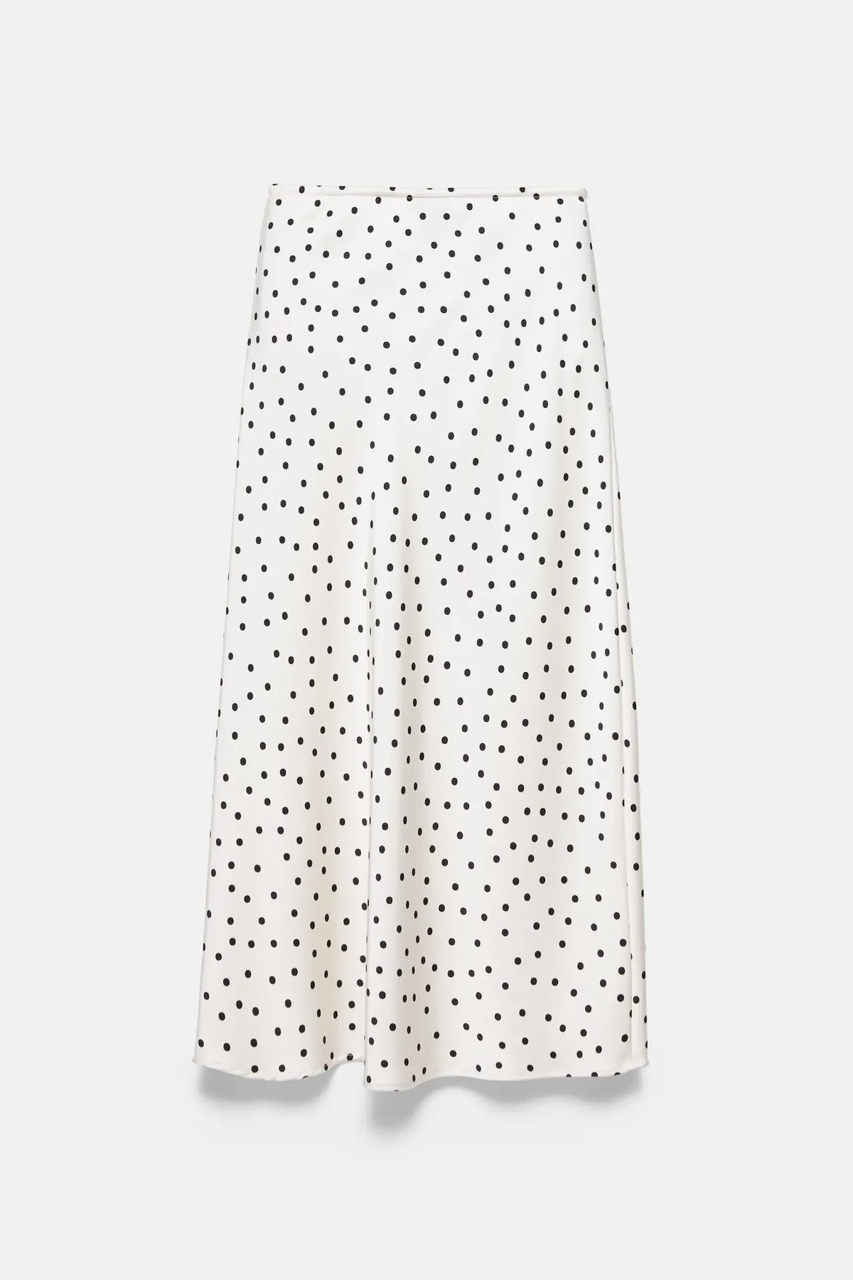 Jupe midi effet satin avec cordon de serrage