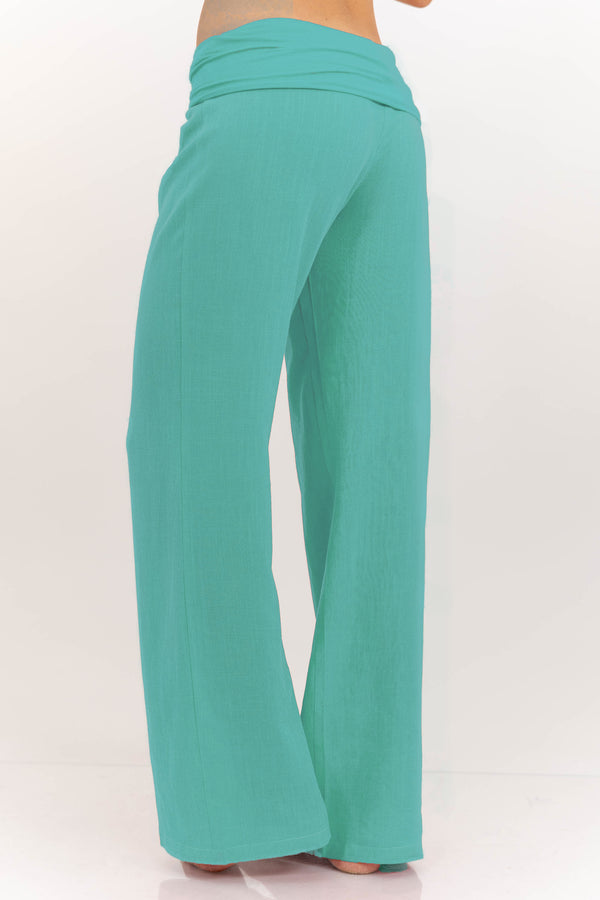Pantalon à revers corail