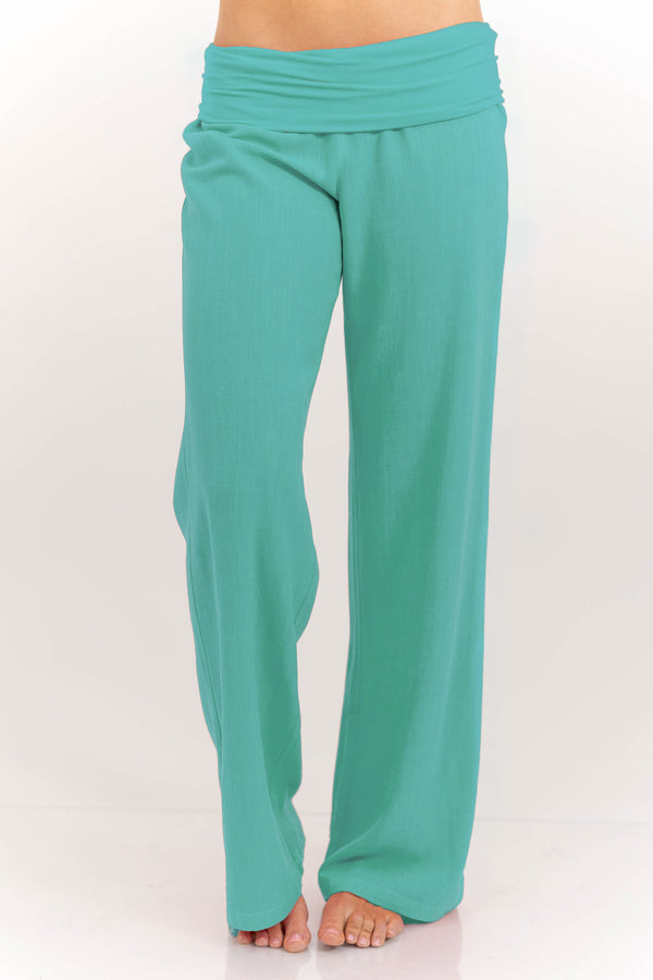 Pantalon à revers corail