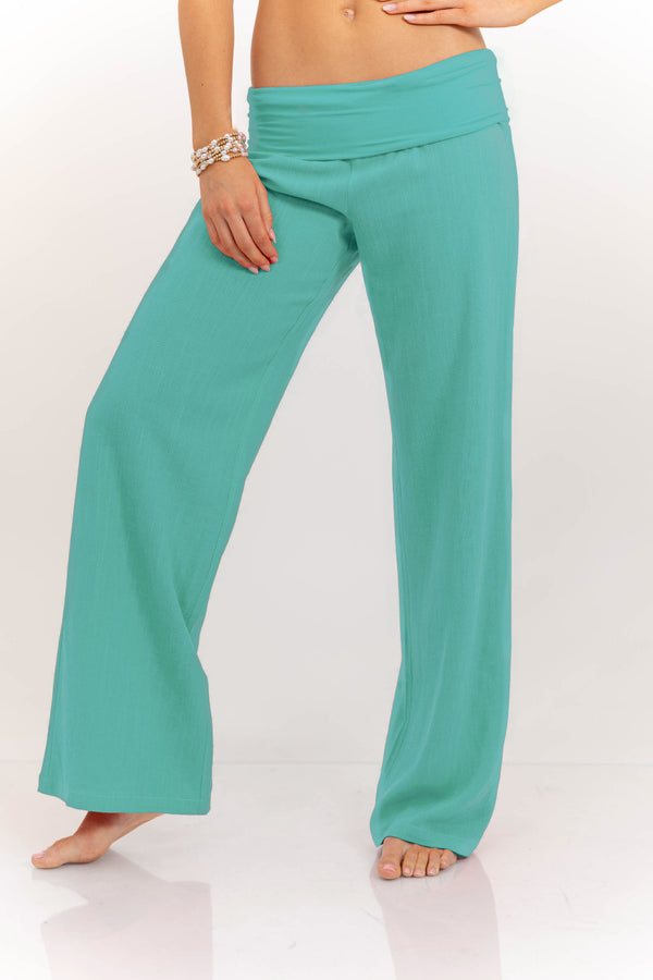 Pantalon à revers corail