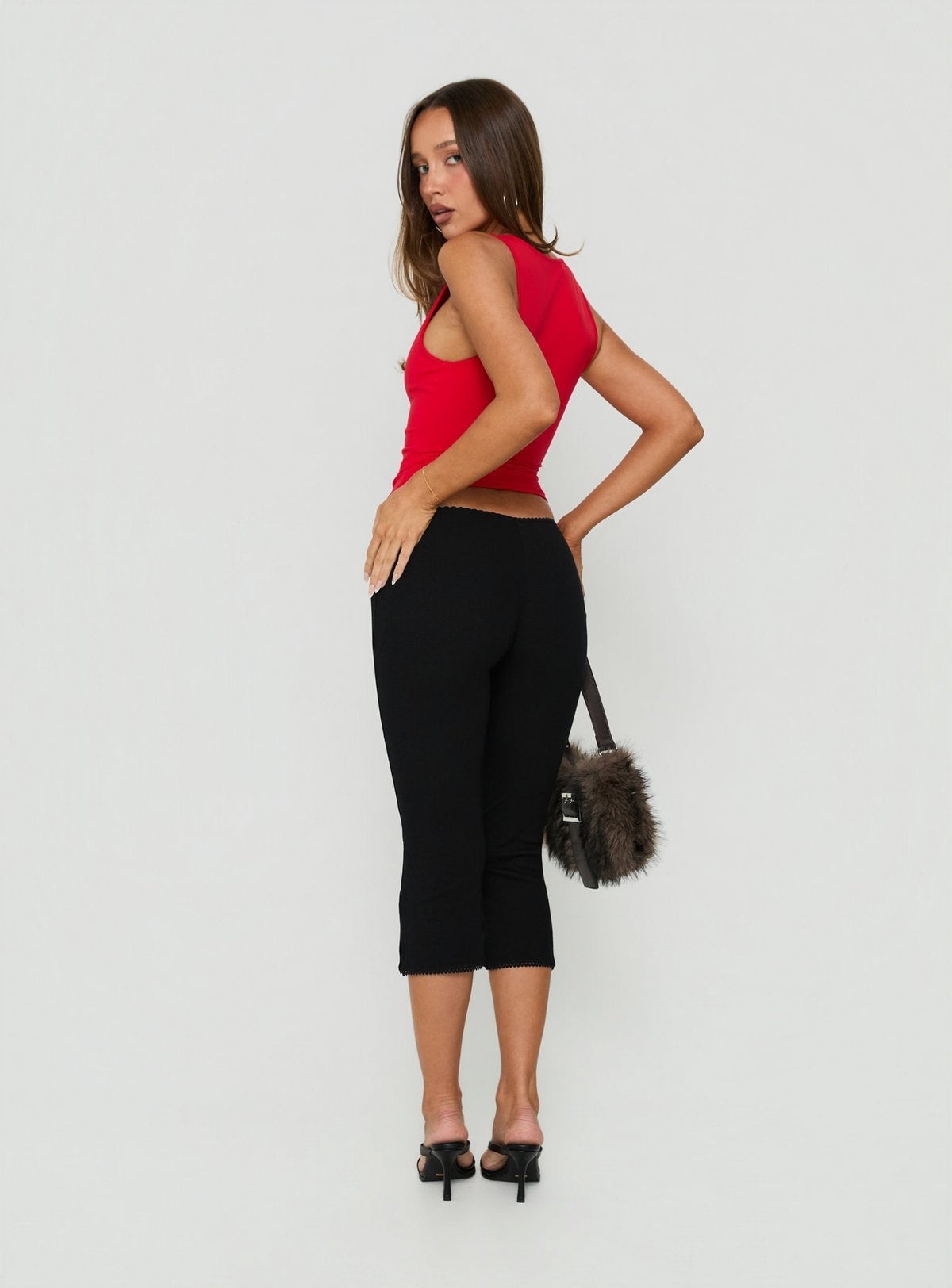 Baseline Rib Capri Pants - Nero