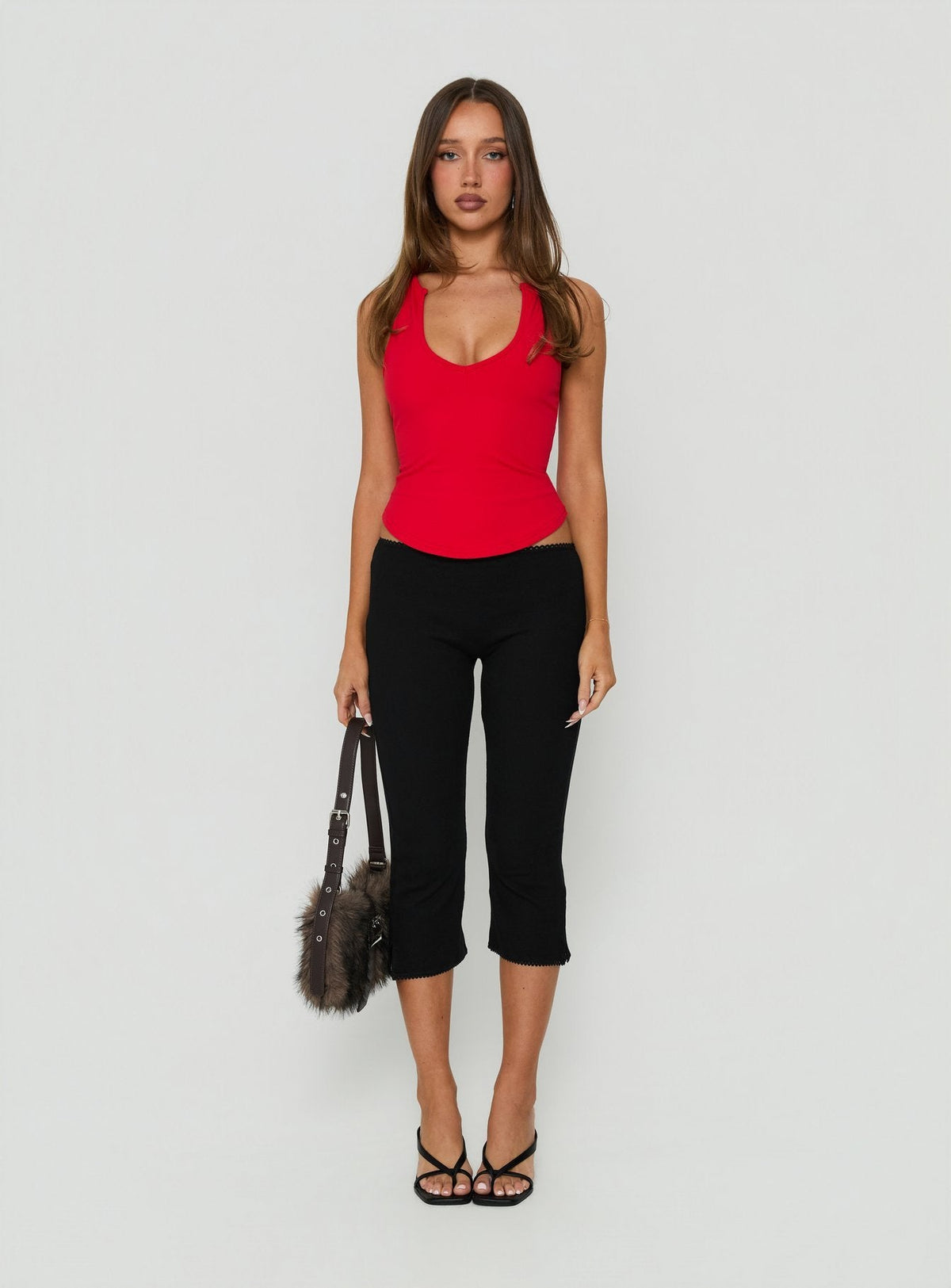 Baseline Rib Capri Pants - Nero