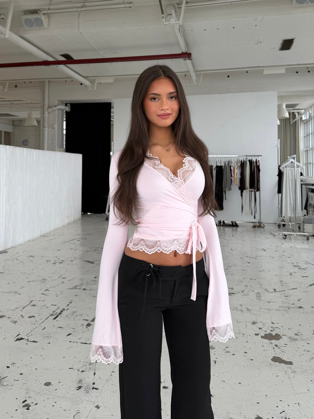 Nouveau top en dentelle basique Ballerina – Rose