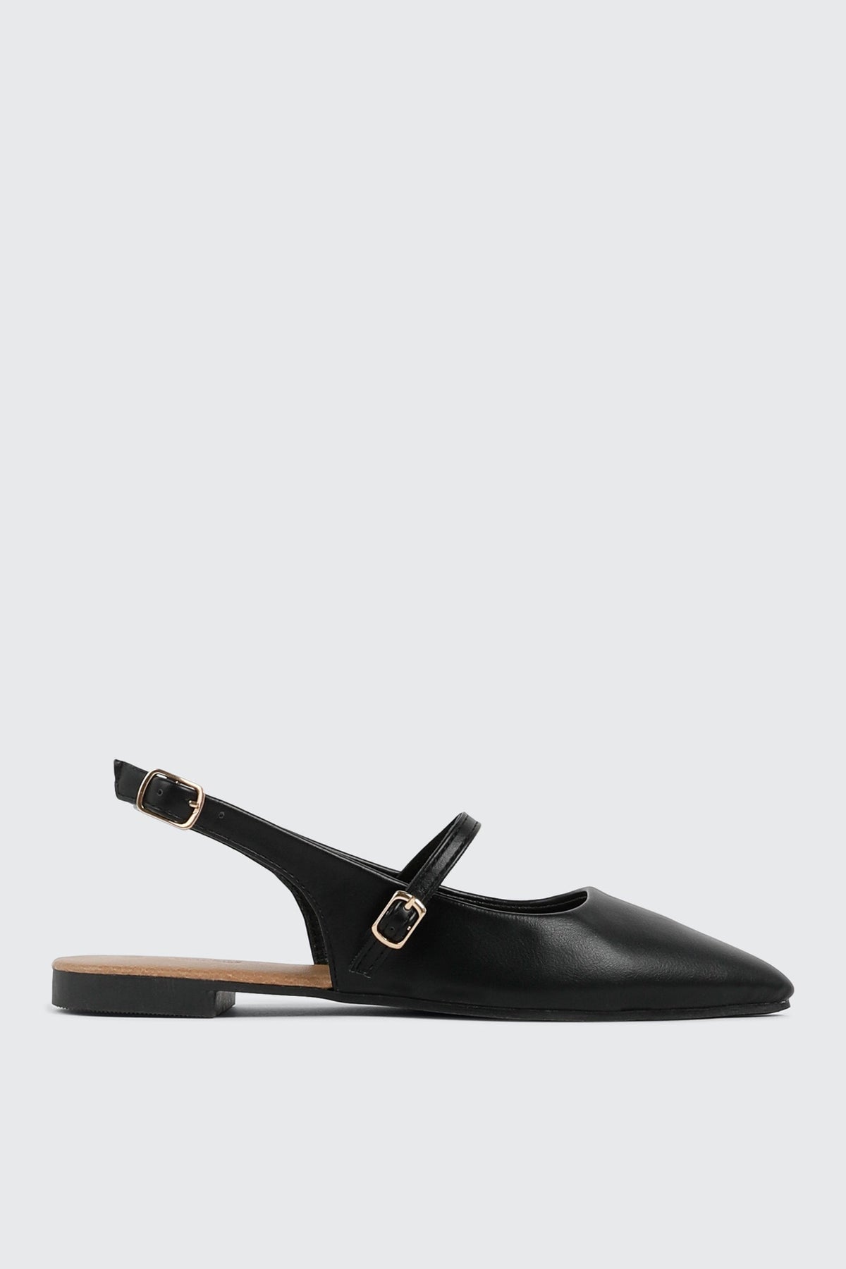 Pontella Ballerina Slingback a Punta - Nero