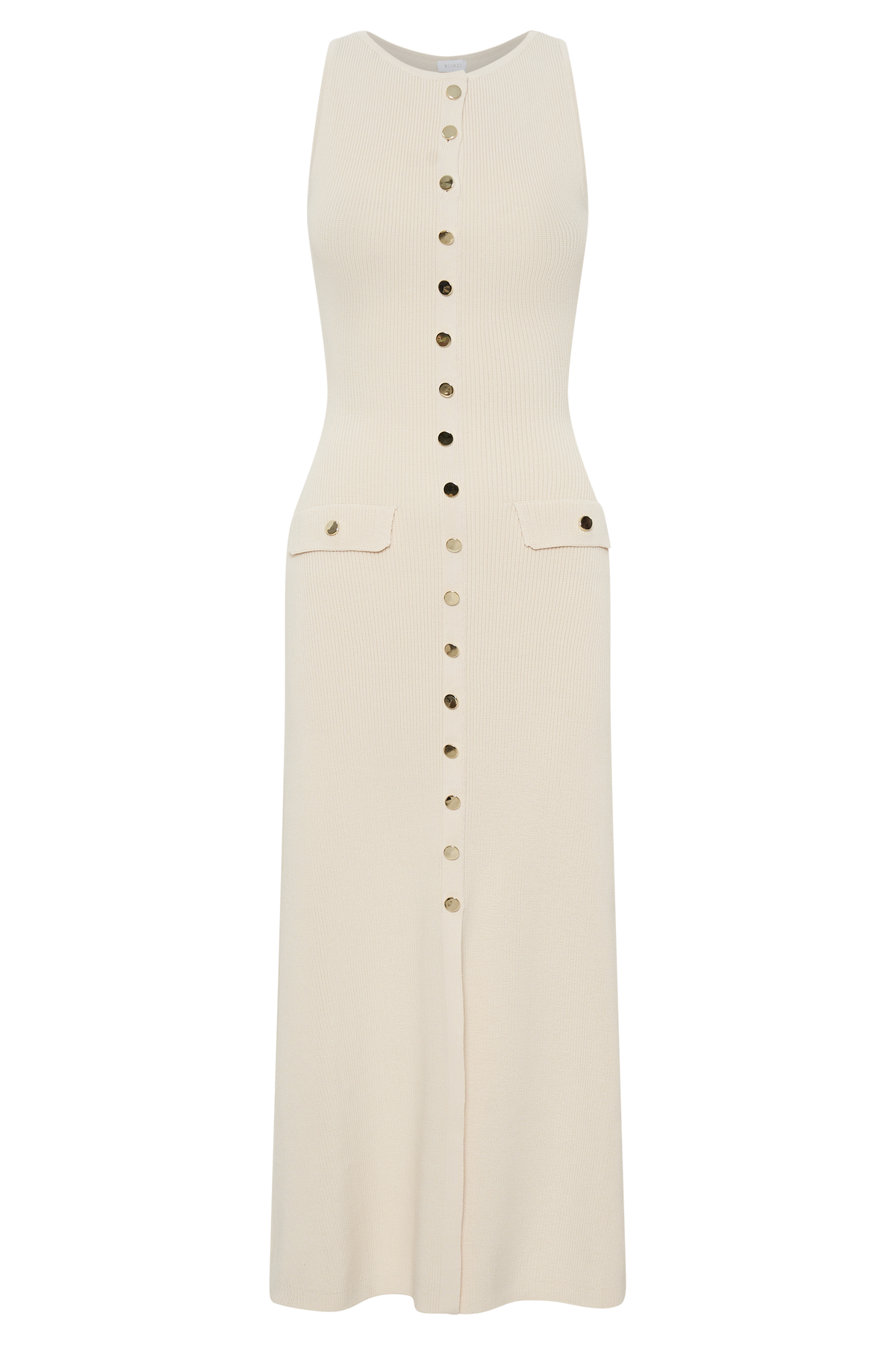 Robe longue Sawyer sans manches boutonnée