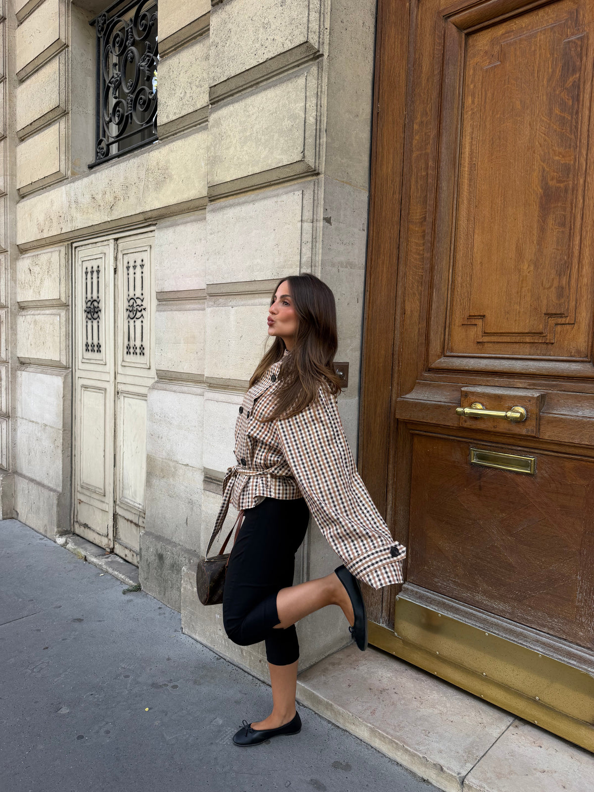 Estelle Plaid Trench