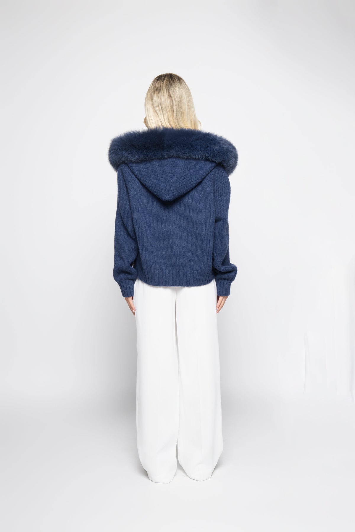 Cannes Zip Cardigan - Blu Elettrico