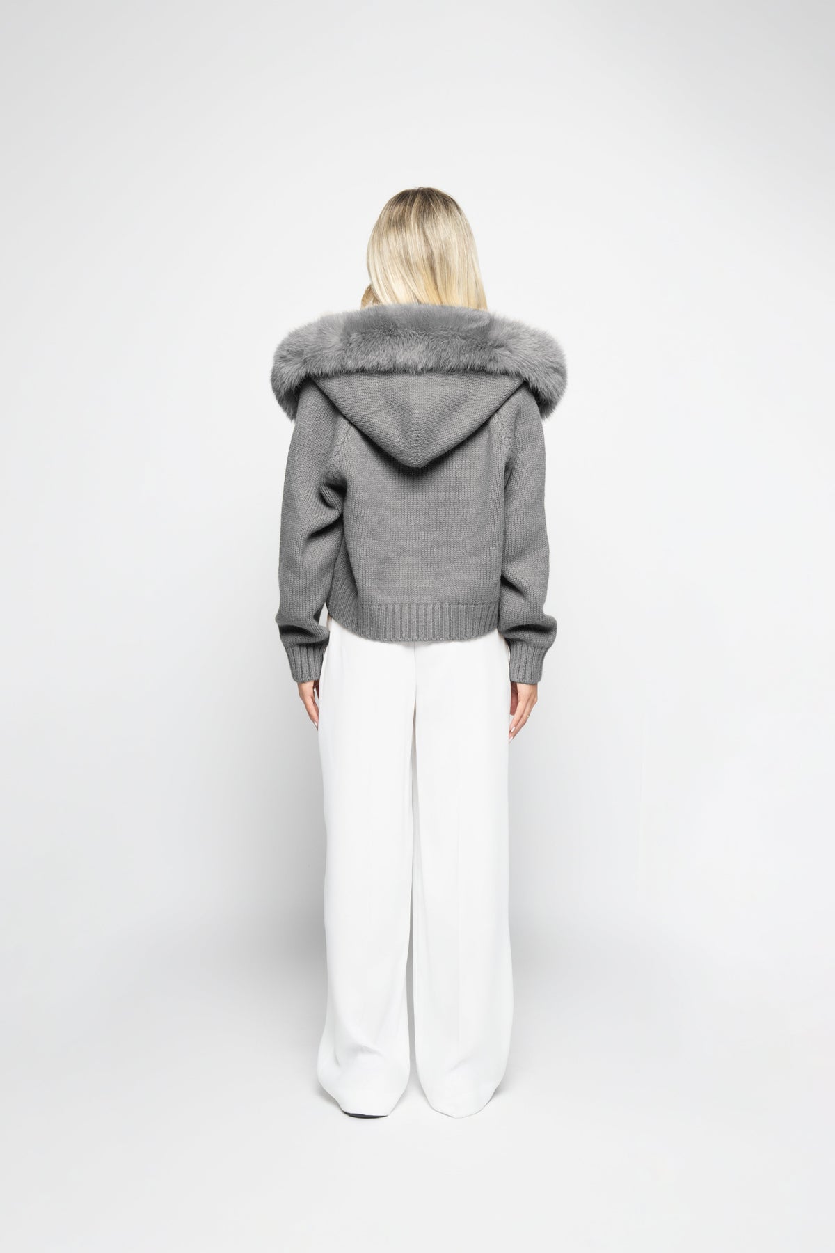 Cannes Zip Cardigan - Grigio