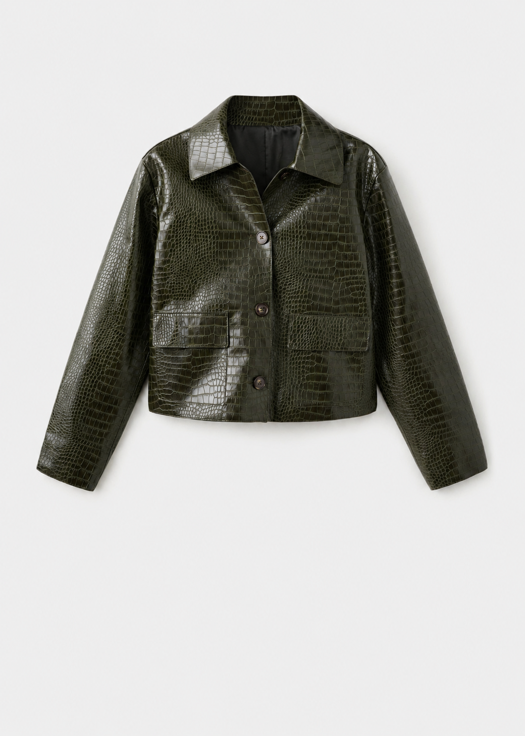 Veste Simili-Cuir Effet Croco