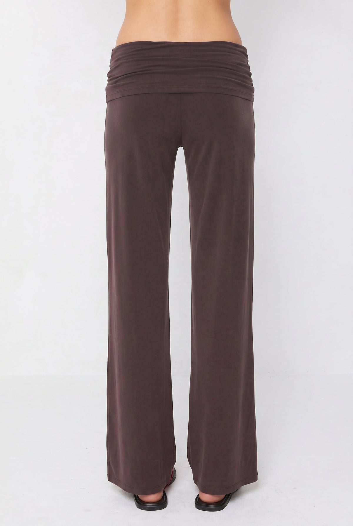 Kylie Fold Over Trousers - Cacao