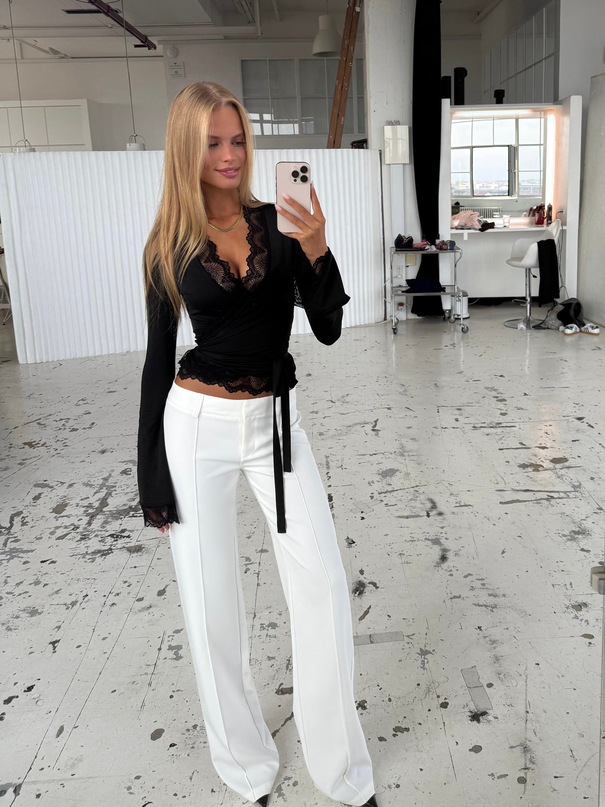 Nouveau top en dentelle Ballerina Basic – Noir
