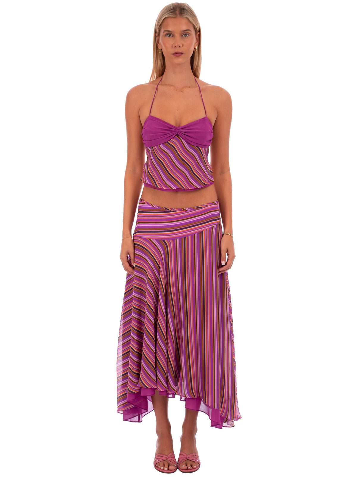 Heidi Midi Skirt - Plum