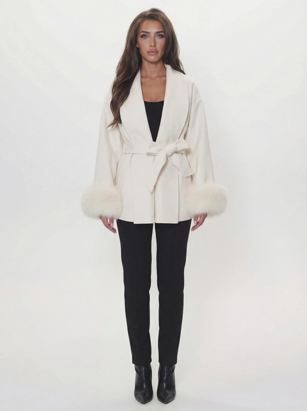 Manteau Caché-Cœur en Fourrure Sienna