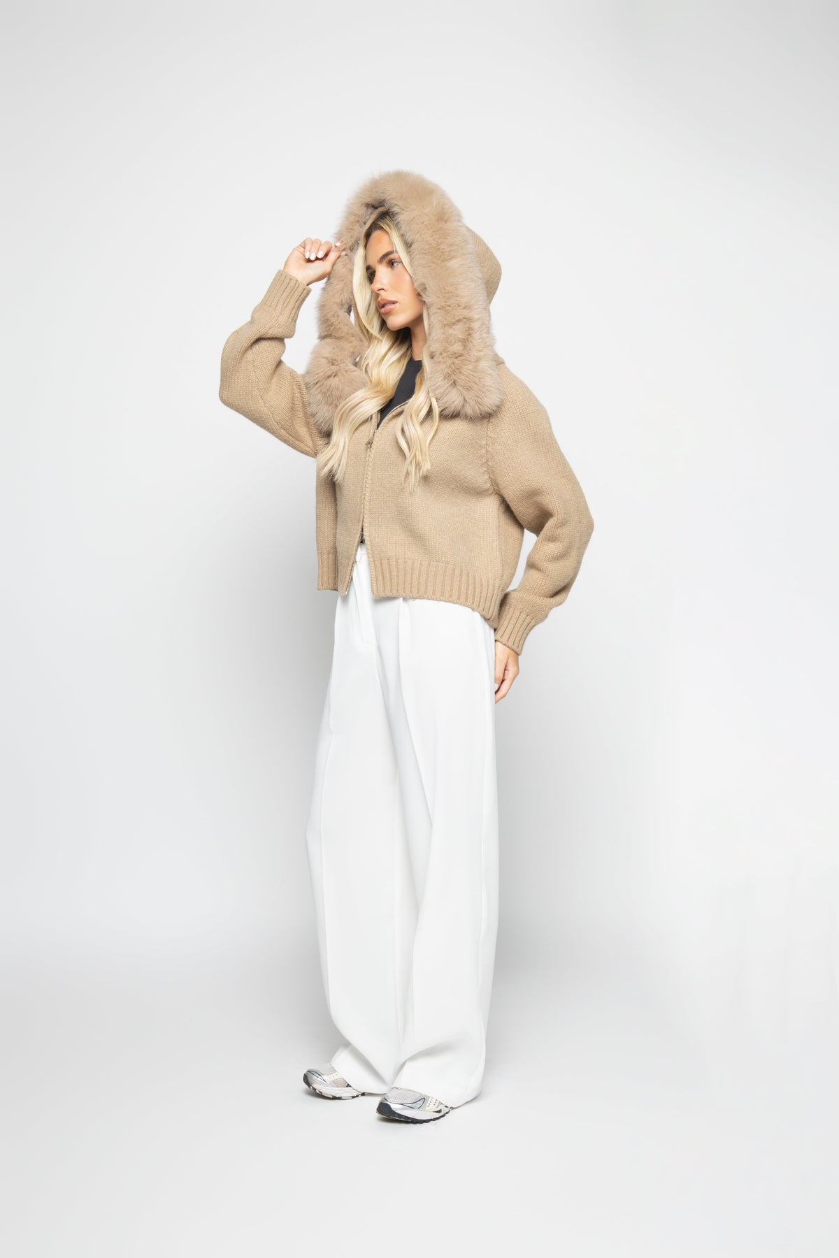 Cannes Zip Cardigan - Cammello