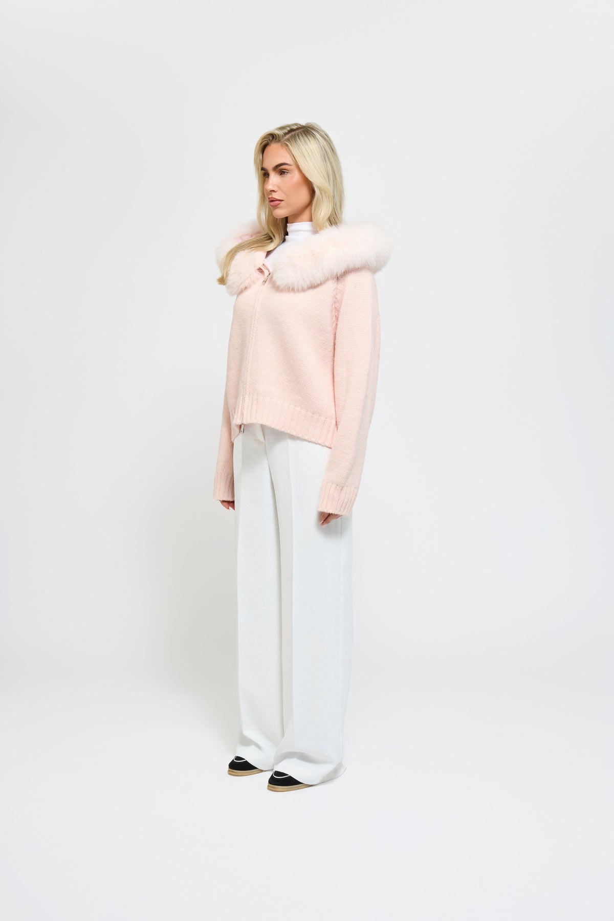 Cannes Zip Cardigan - Rosa