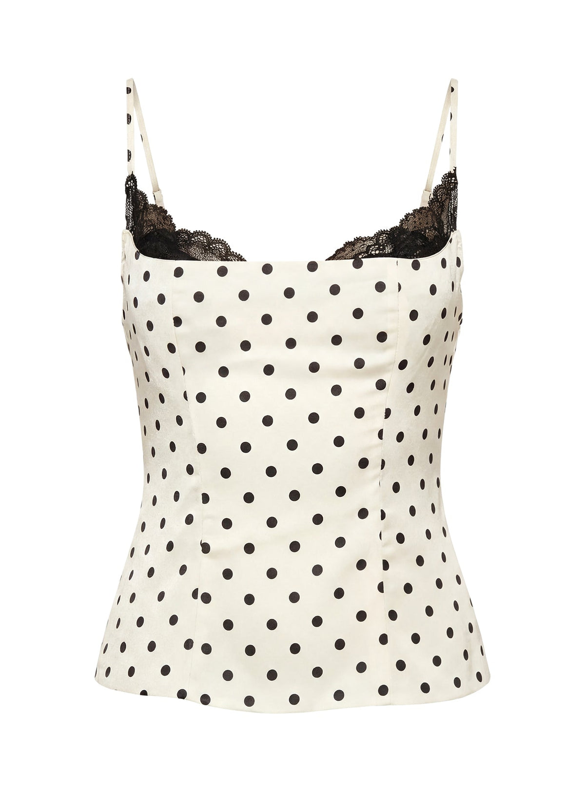 Renaissance Corset Lace Top - Bianco a Pois