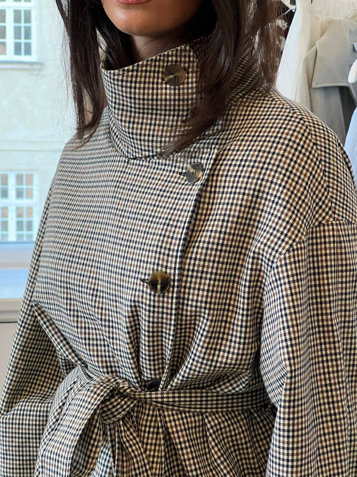 Alessia Funnel Neck Jacket - A Quadri