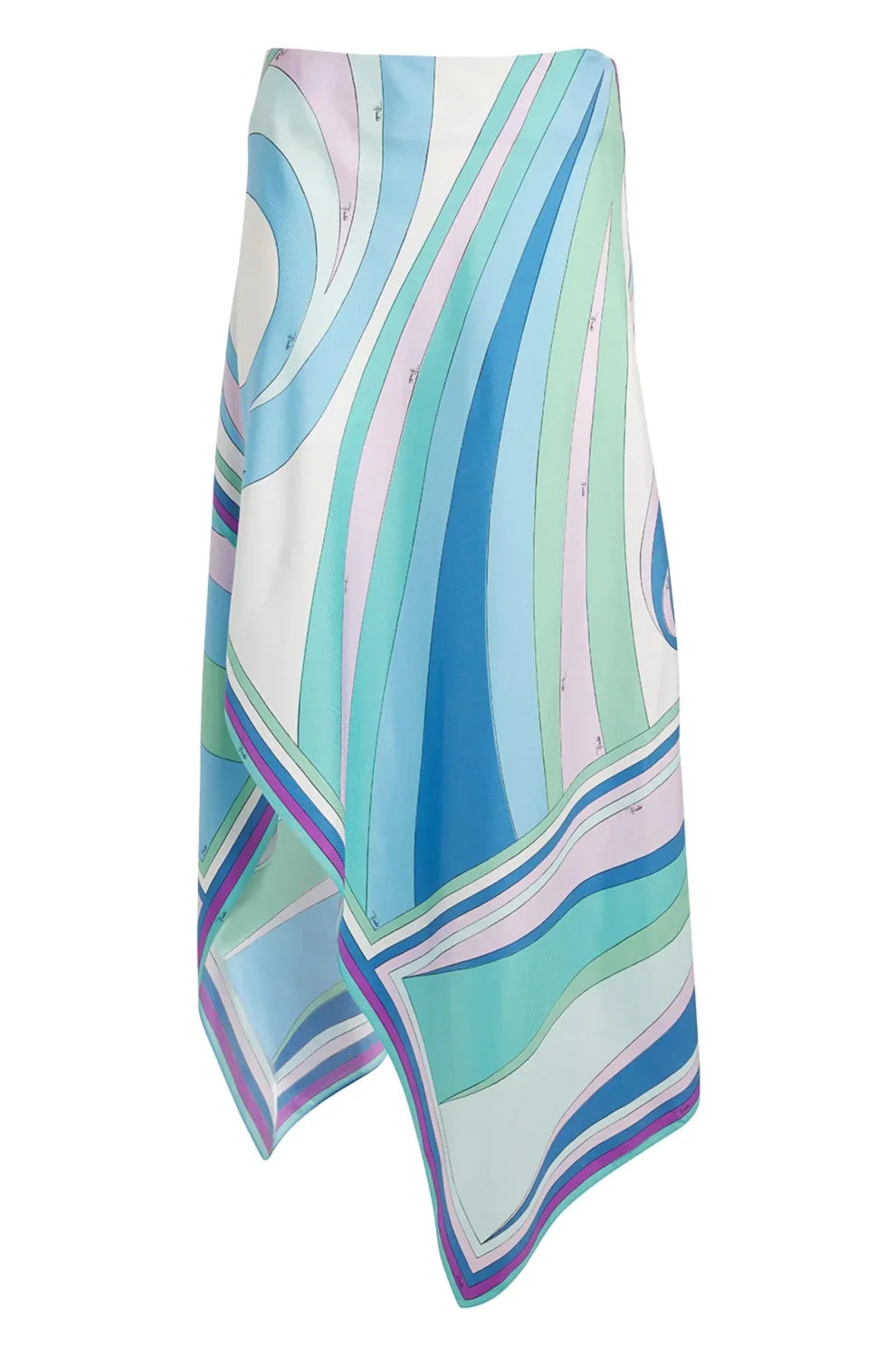 Ensemble top court licou en satin et jupe midi taille mi-haute à imprimé foulard