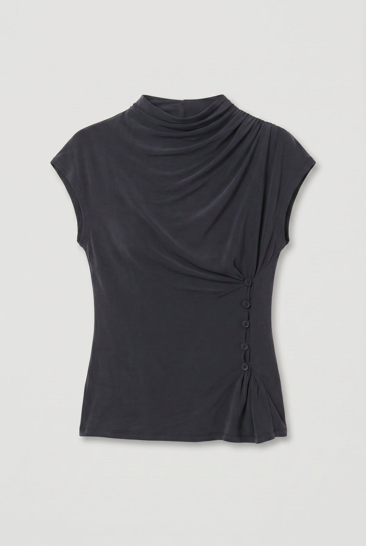 Kylie Button Top - Grafite