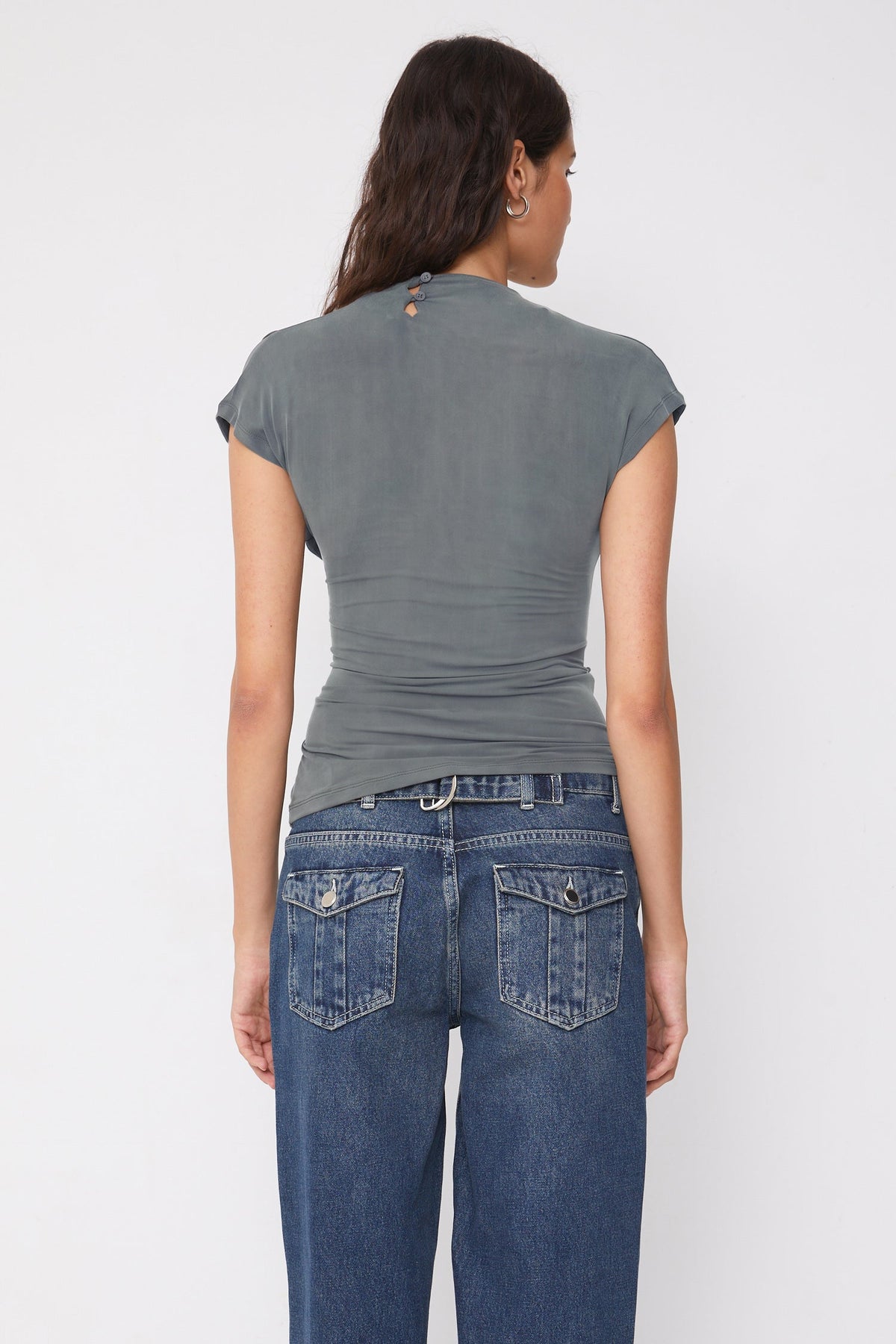 Kylie Button Top - Sale Marino