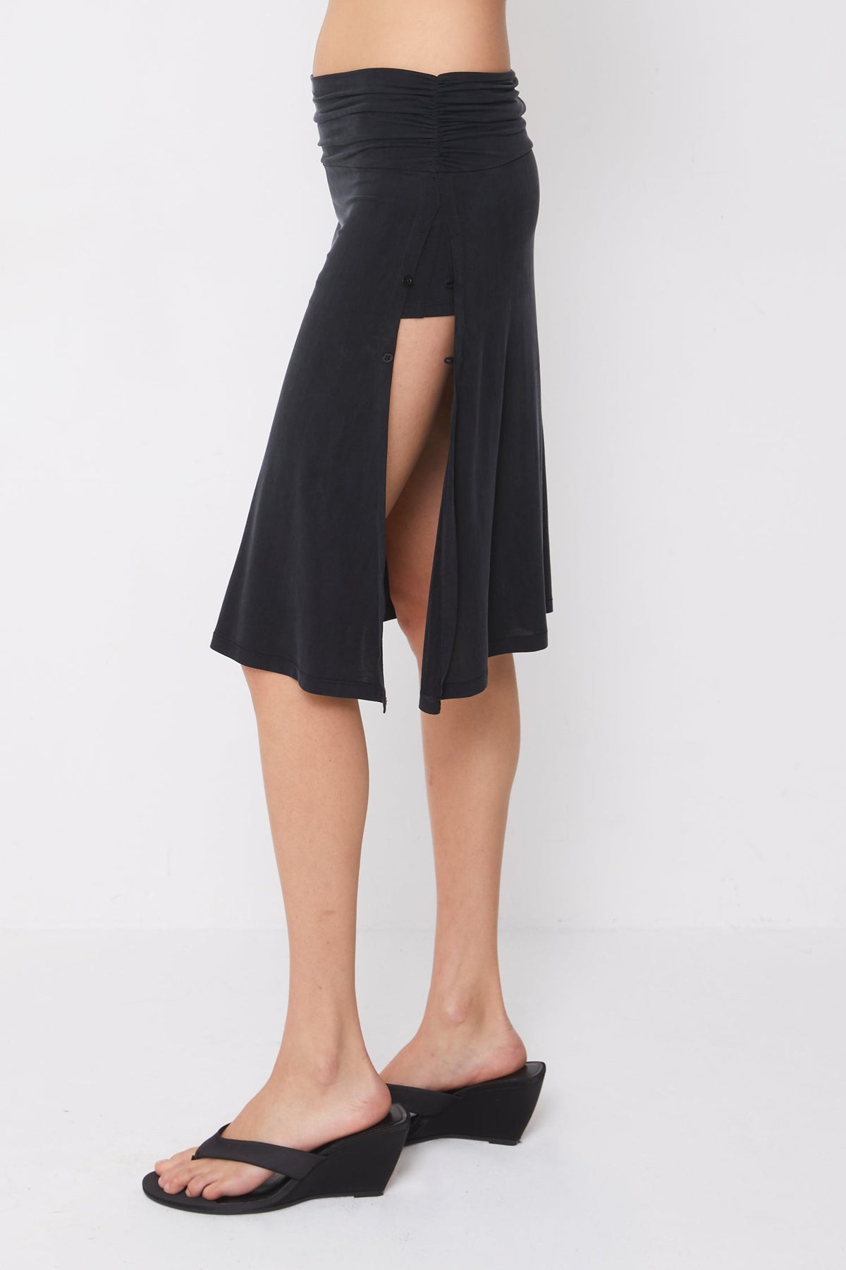 Kylie Vent Midi Skort - Grafite