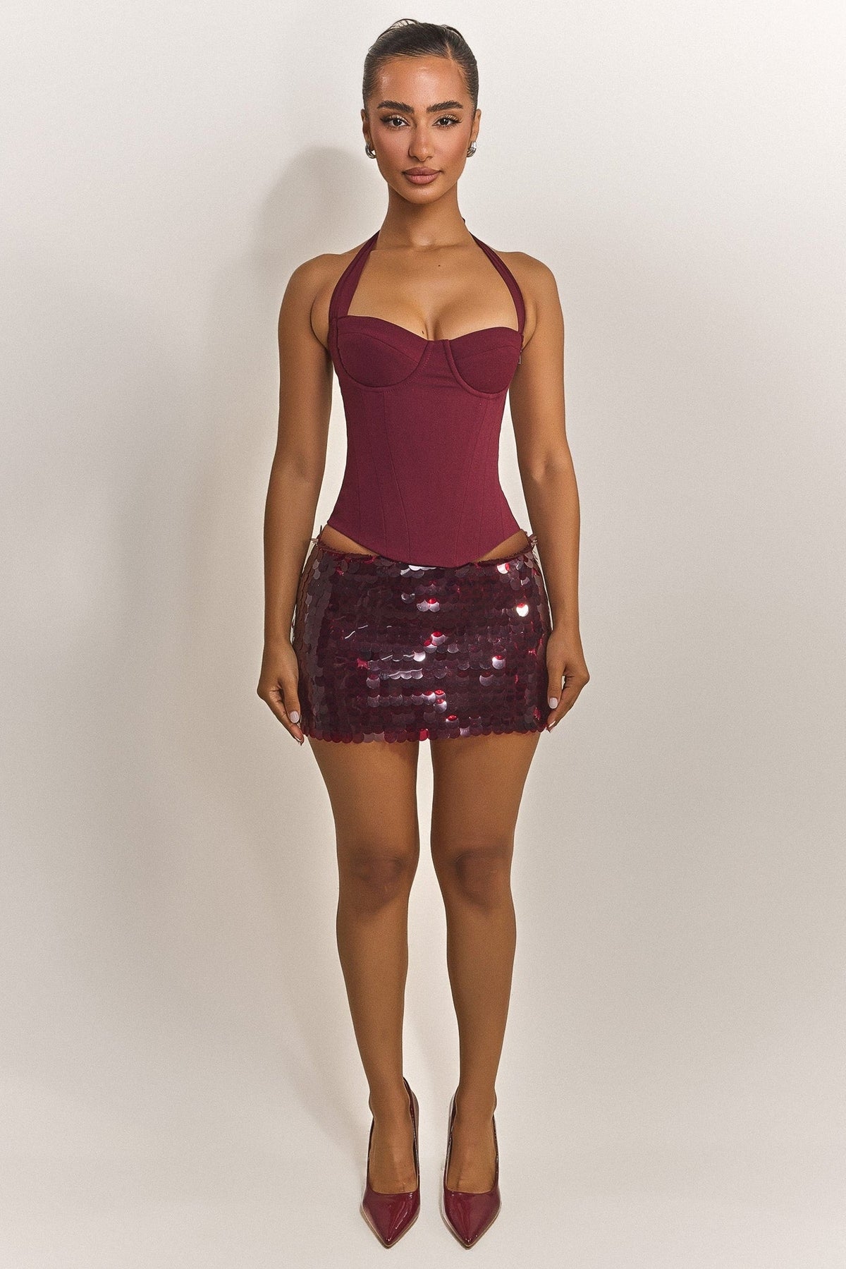 Shimmi Skirt - Rosso