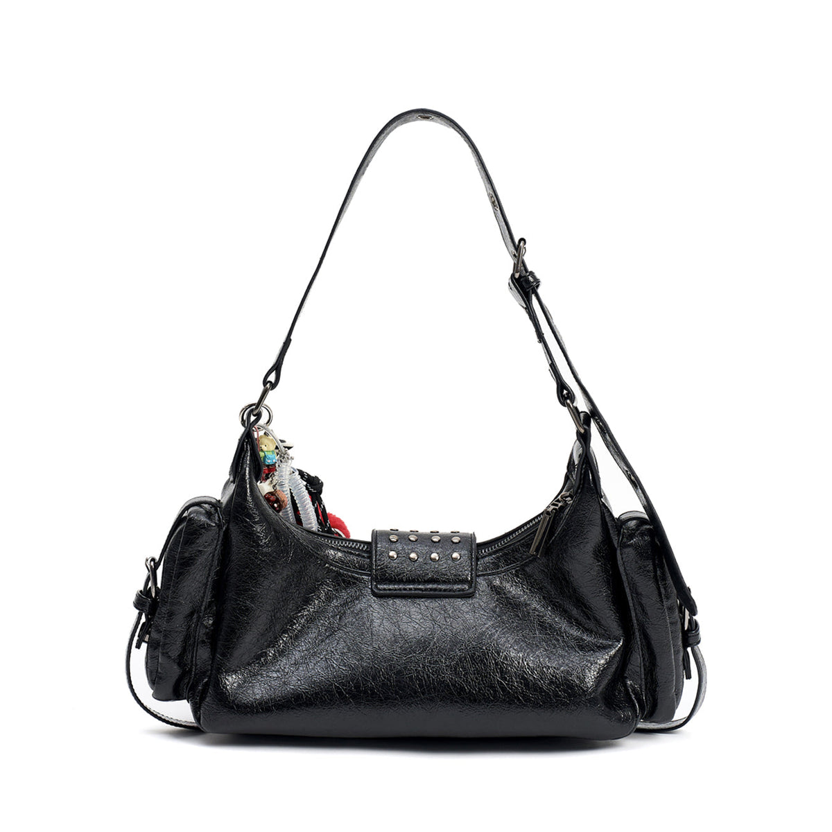 Delisa Borsa a Tracolla Borchiata - Nero