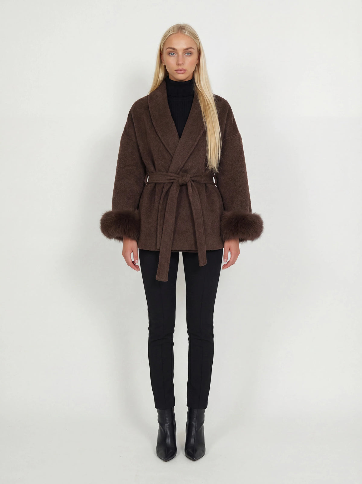 Manteau Caché-Cœur en Fourrure Sienna