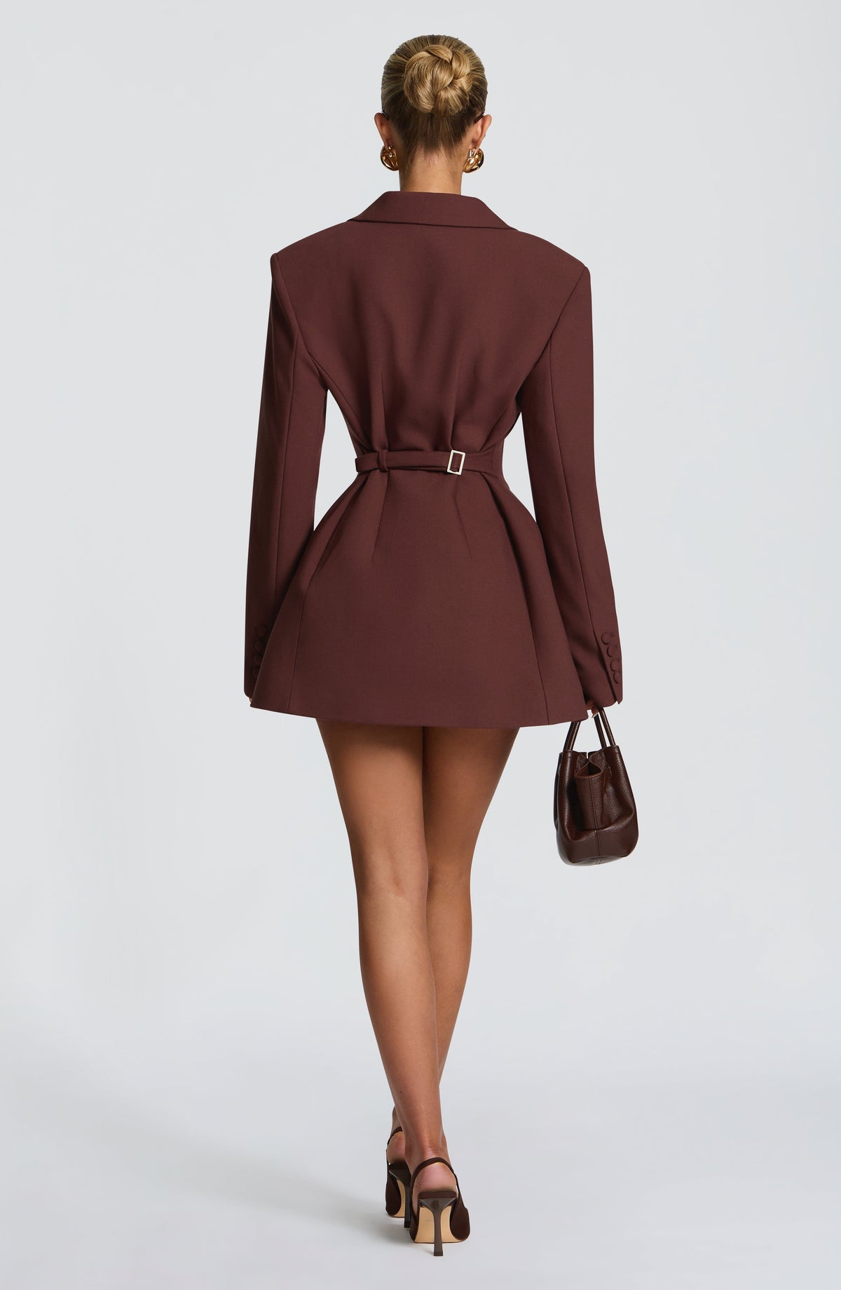 Elvira Mini Dress - Marrone Prugna
