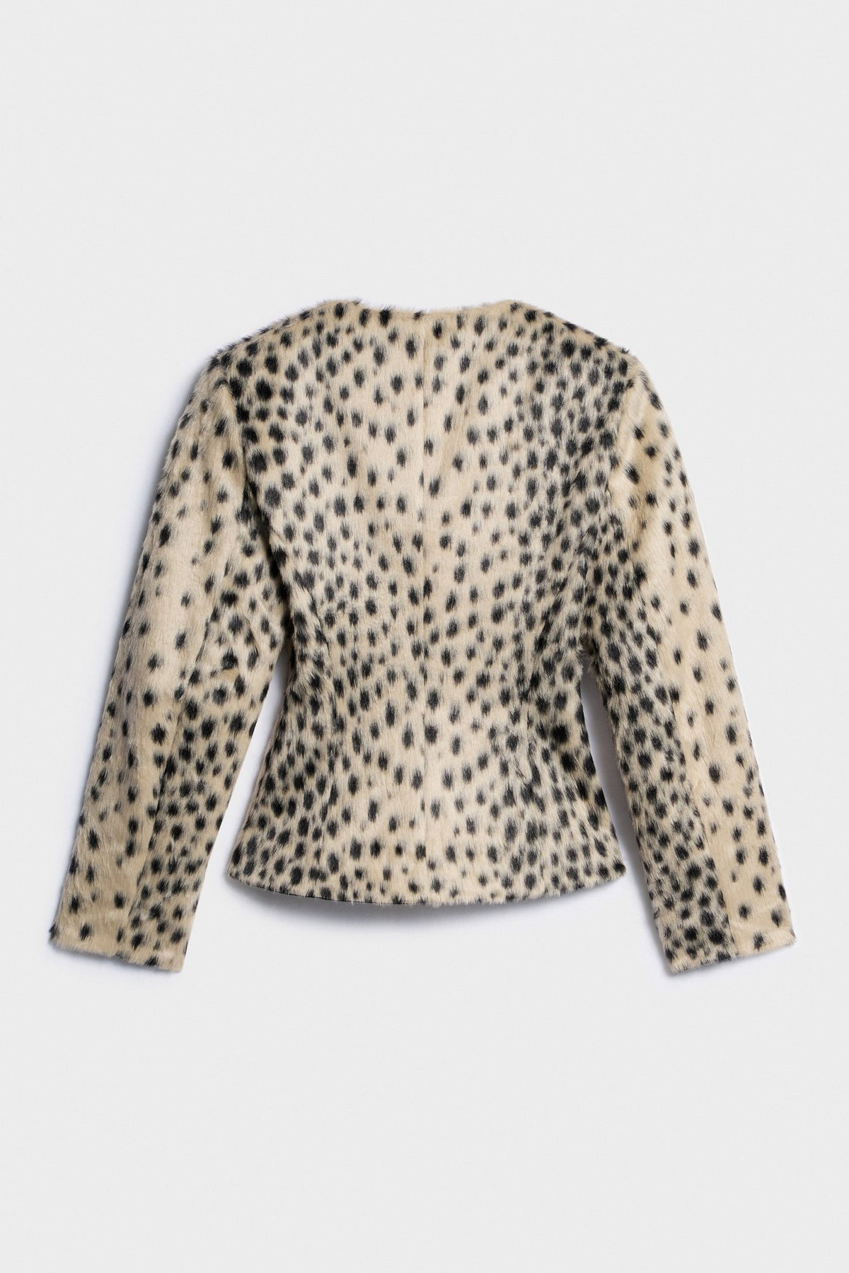Blazer Effet Fourrure Léopard