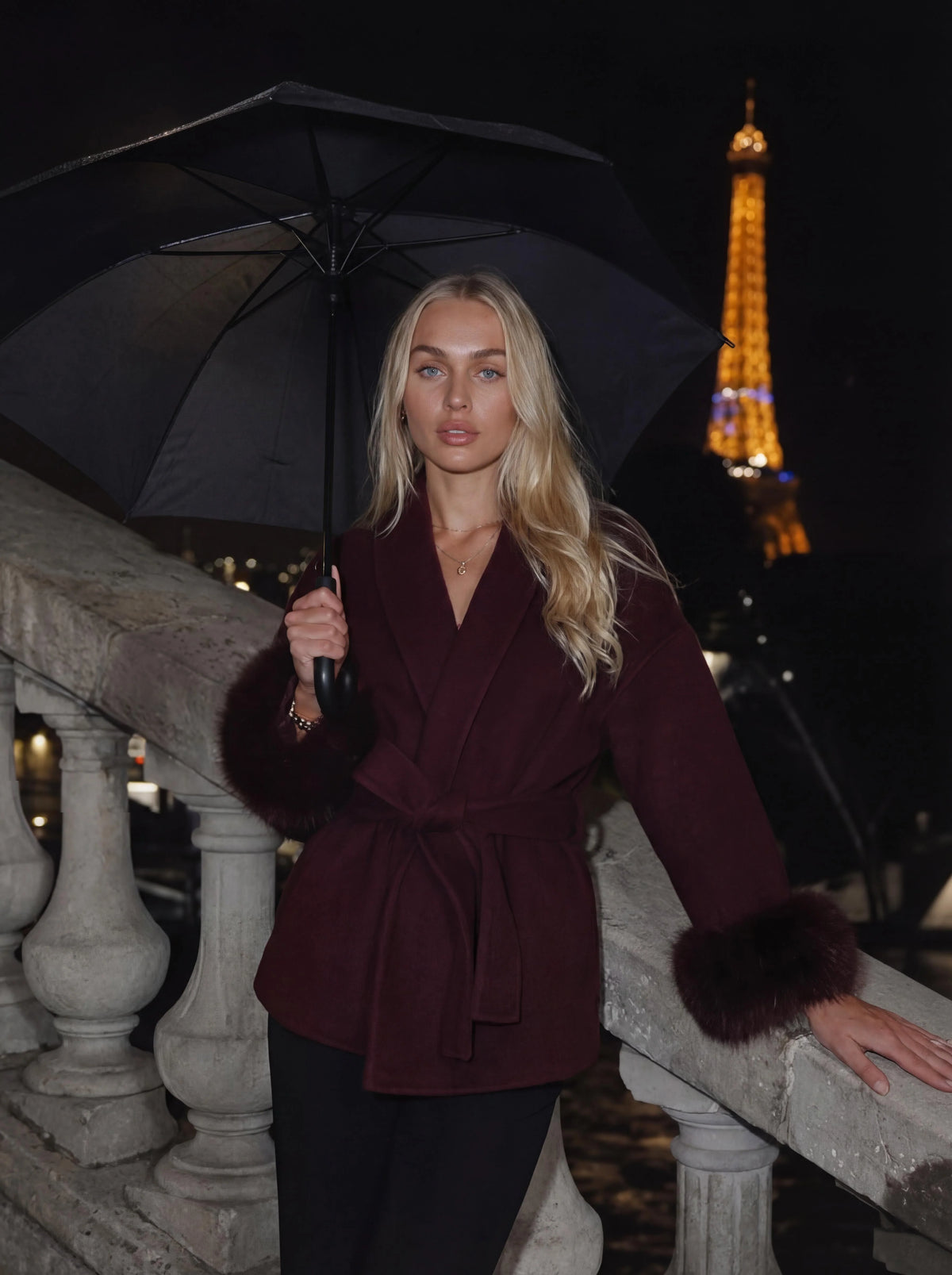Manteau Caché-Cœur en Fourrure Sienna