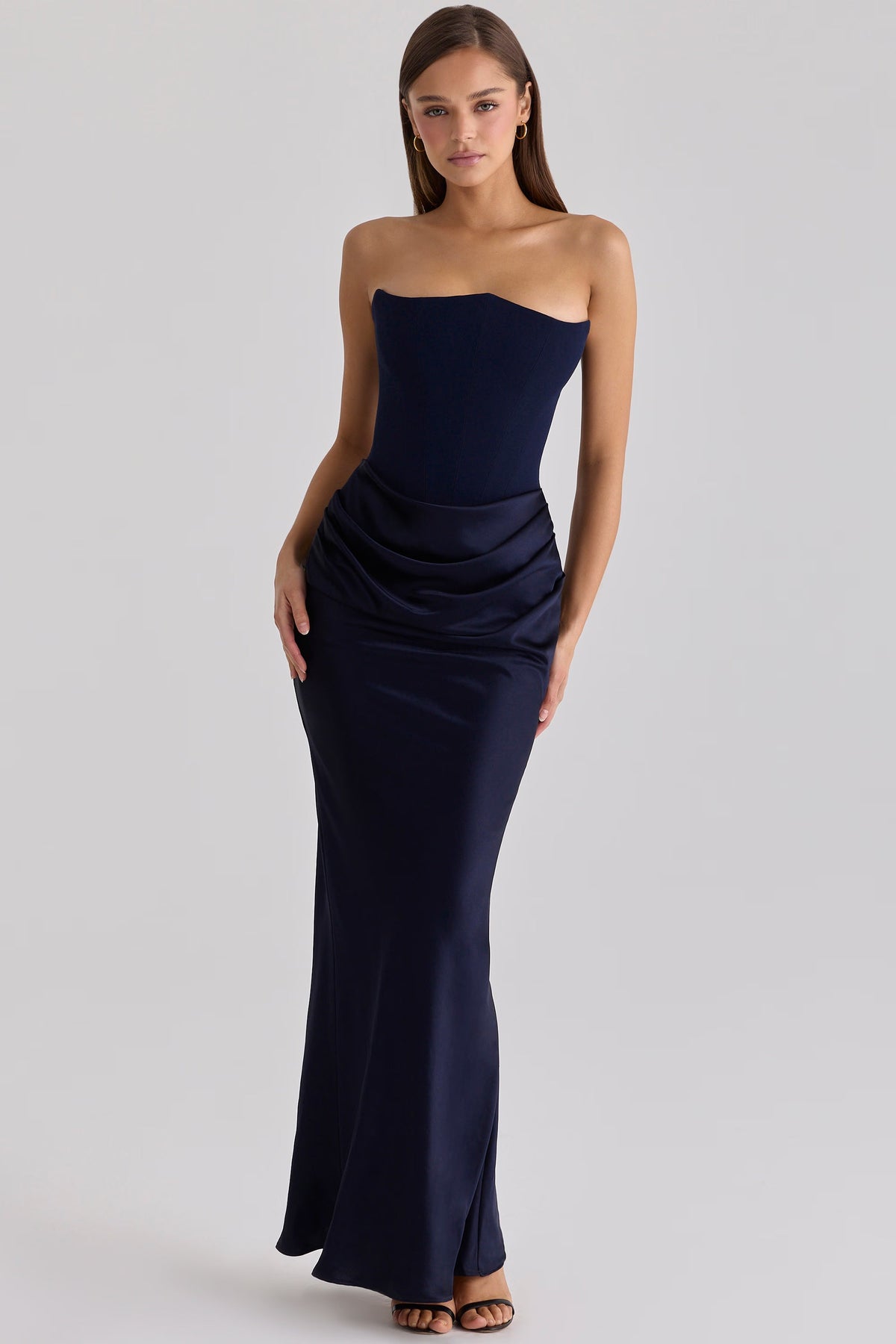 Robe longue corset bustier
