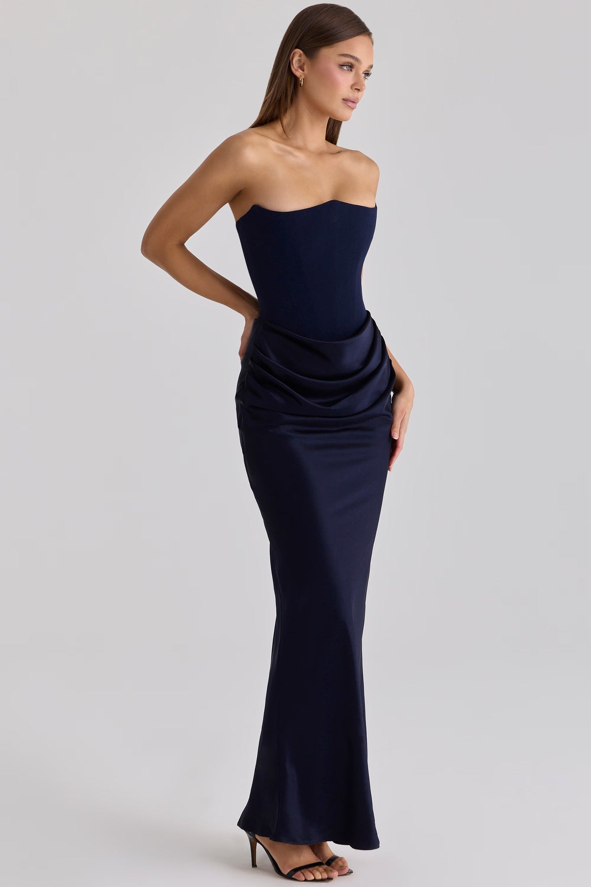 Robe longue corset bustier